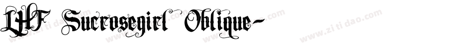 LHF Sucrosegirl Oblique字体转换